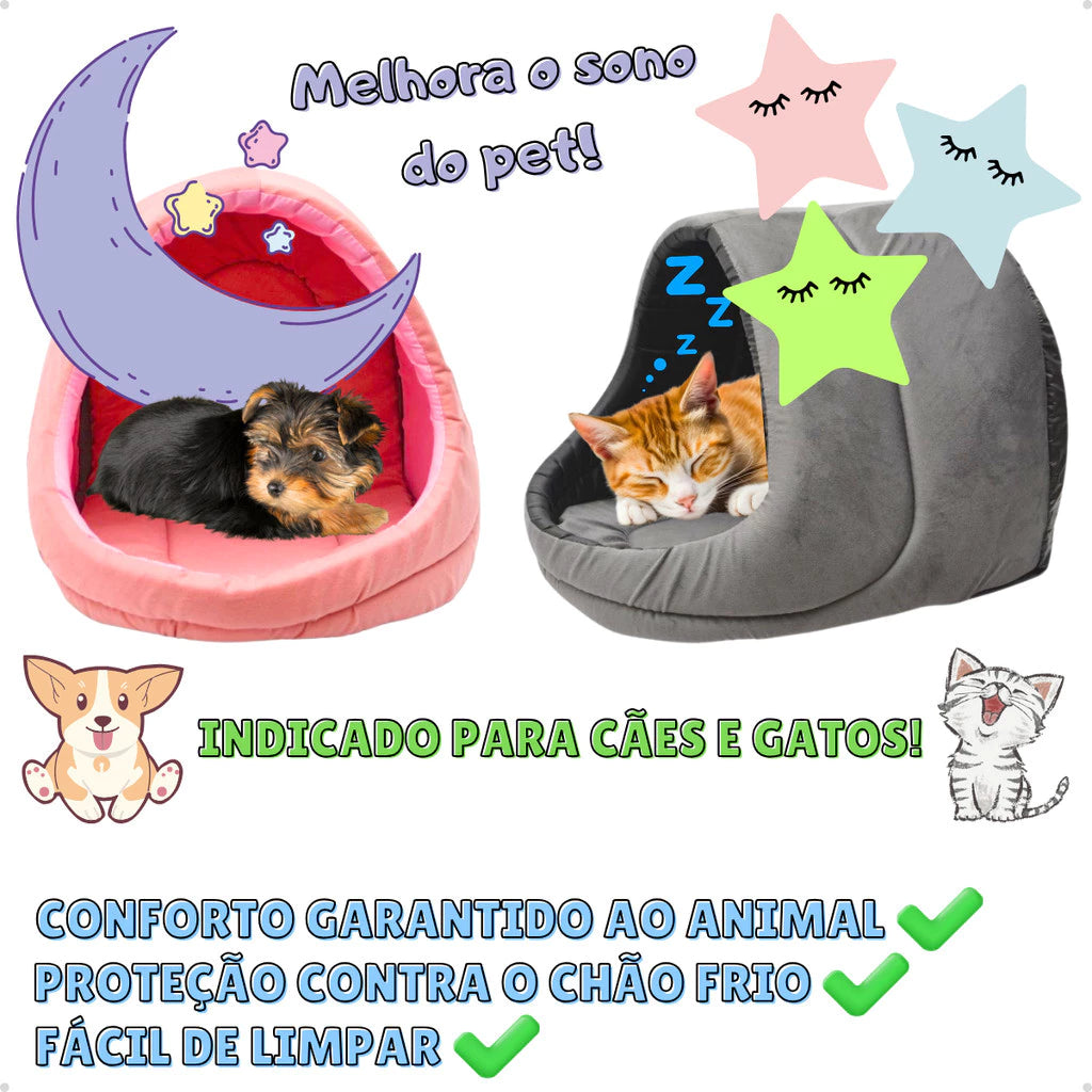 Cama Caminha Toca Casinha Iglu para Cachorro e Gato